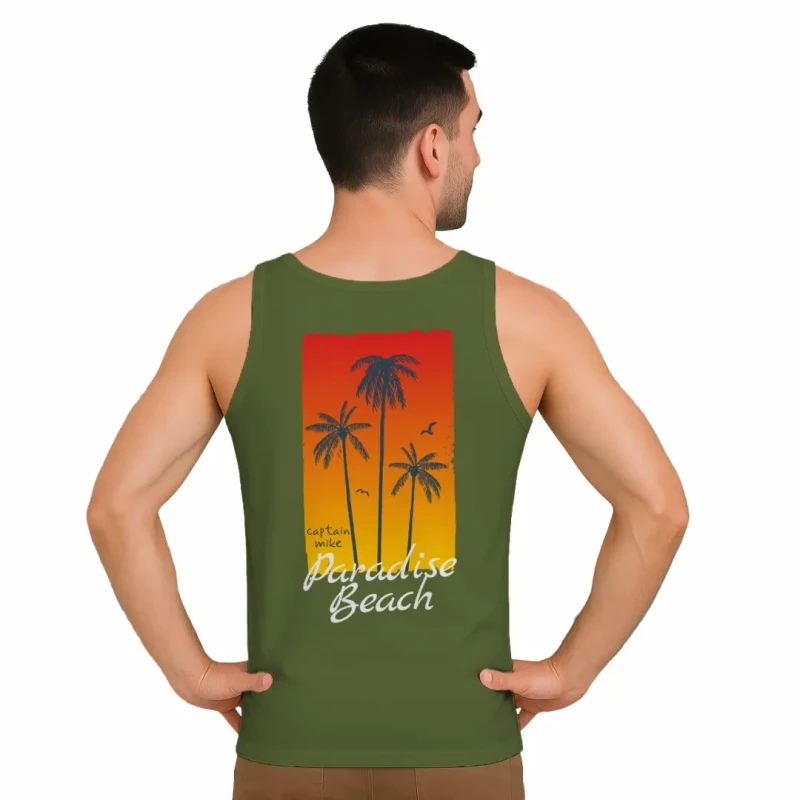 Męska koszulka podkoszulka z BAWEŁNY TURECKIEJ na ramiączkach Captain Mike