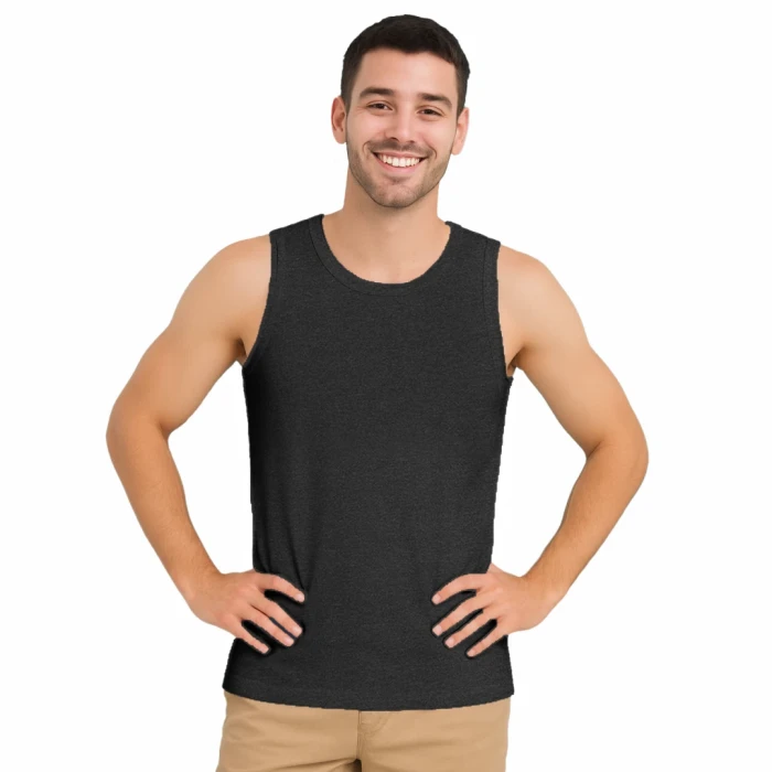 Męska koszulka bez rękawów z BAWEŁNY TURECKIEJ na ramiączkach Captain Mike 