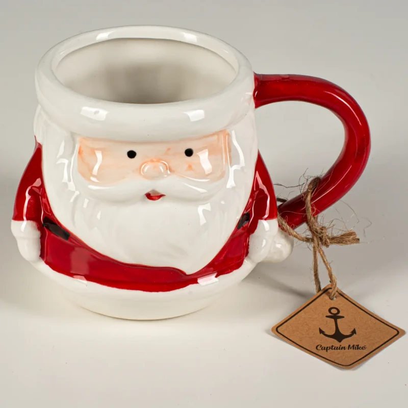 Kubek ceramiczny Święty Mikołaj Idealny na prezent świąteczny Captain Mike 450 ml