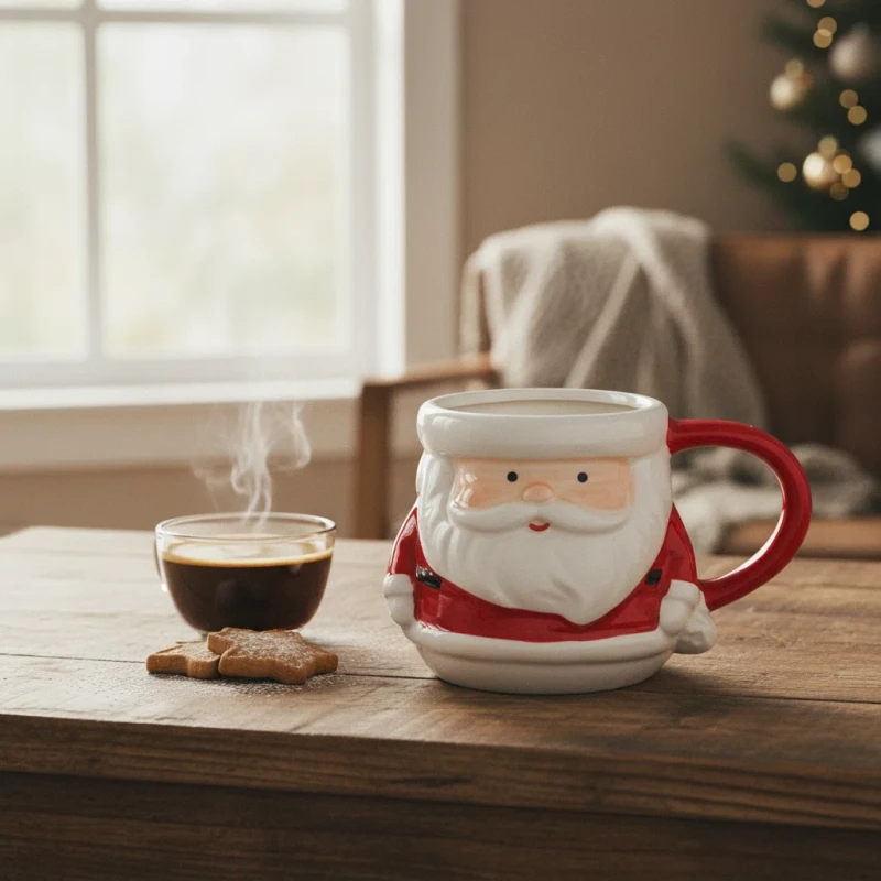 Kubek ceramiczny Święty Mikołaj Idealny na prezent świąteczny Captain Mike 450 ml