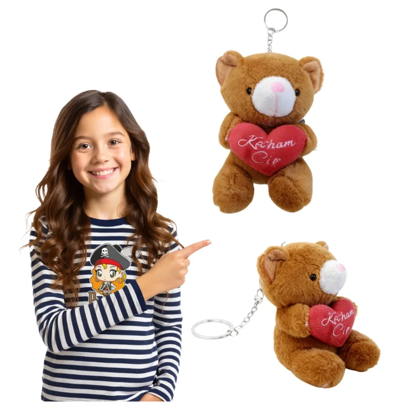 Brelok Pluszowy Miś z Sercem Kocham Cię MIŚ KOCHAŚ maskotka Captain Mike