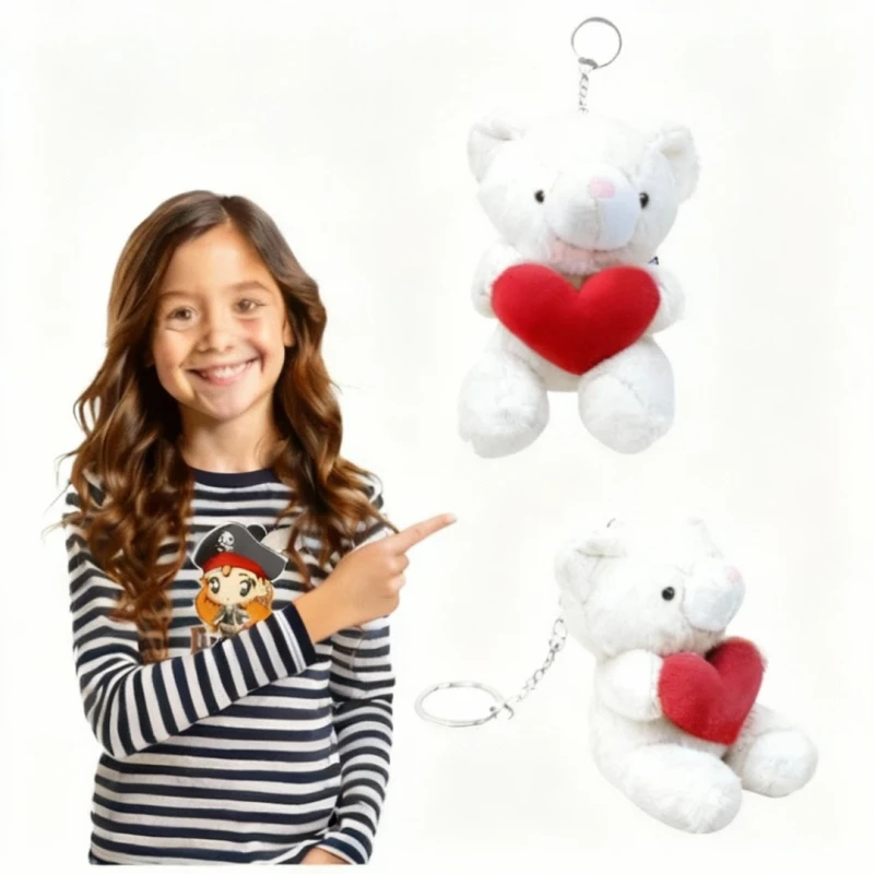 Brelok Pluszowy Miś z Sercem MIŚ KOCHAŚ maskotka Captain Mike