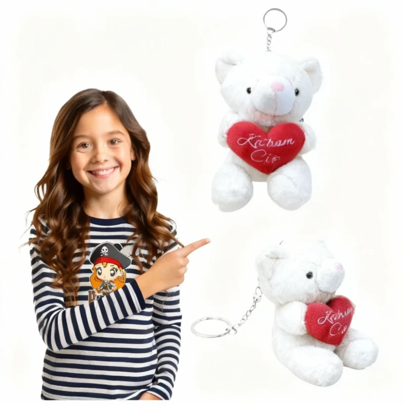 Brelok Pluszowy Miś z Sercem Kocham Cię MIŚ KOCHAŚ maskotka Captain Mike