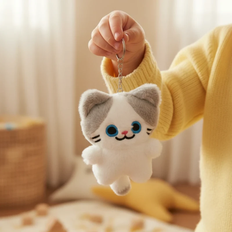 Brelok Pluszowy Biały KOTEK NOEMI maskotka Captain Mike