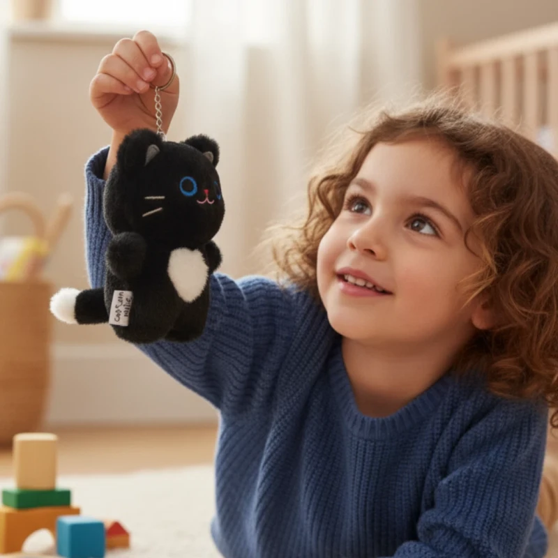 Brelok Pluszowy Czarny Kot KOTEK NOEMI maskotka Captain Mike