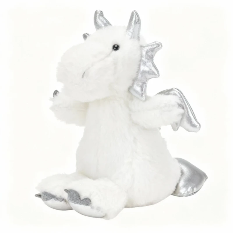 Pluszowy Smok Szymek Biały Maskotka Przytulanka Captain Mike