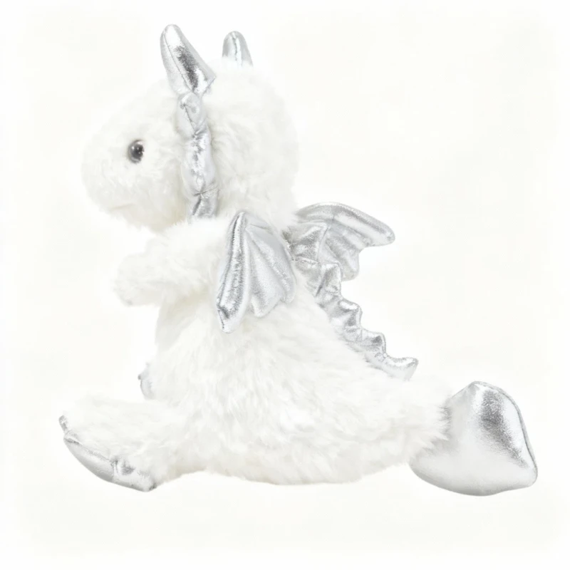 Pluszowy Smok Szymek Biały Maskotka Przytulanka Captain Mike