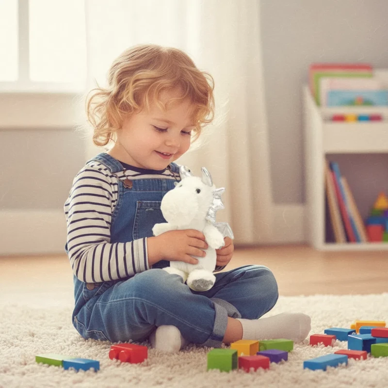 Pluszowy Smok Szymek Biały Maskotka Przytulanka Captain Mike