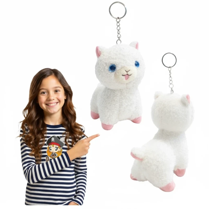 Brelok Pluszowy Biała Lama LAMA MARTA maskotka Captain Mike