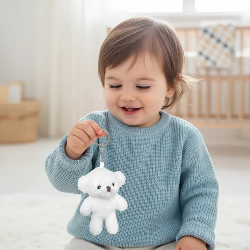 Brelok Pluszowy Biały Misiu maskotka Captain Mike