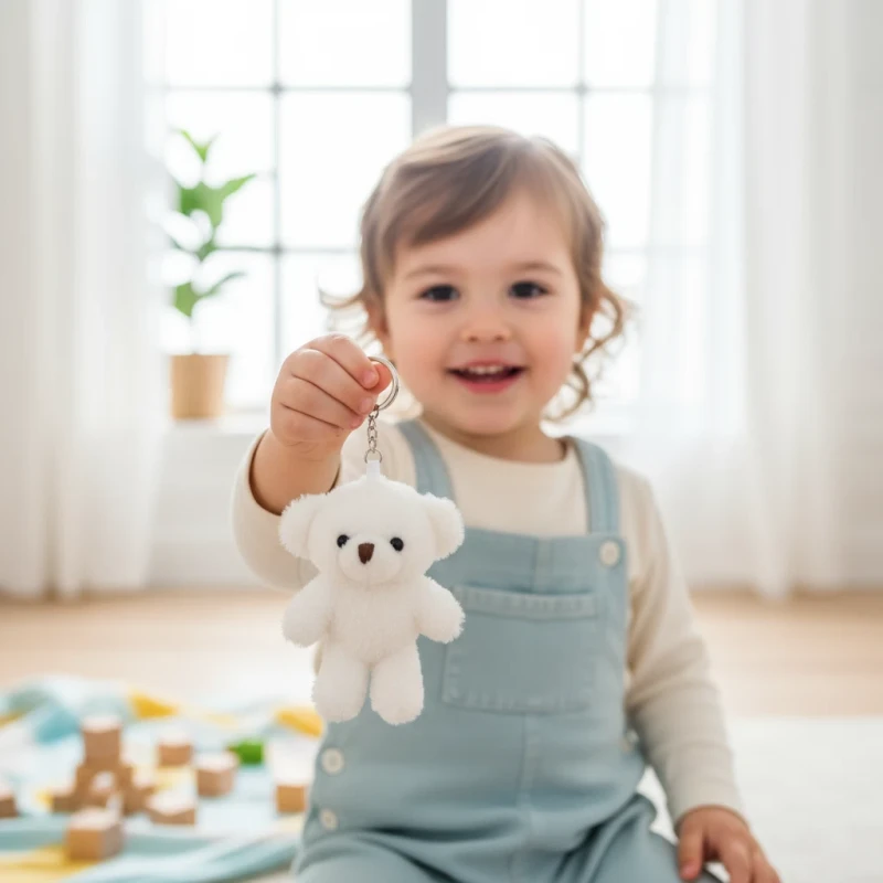 Brelok Pluszowy Biały Misiu maskotka Captain Mike