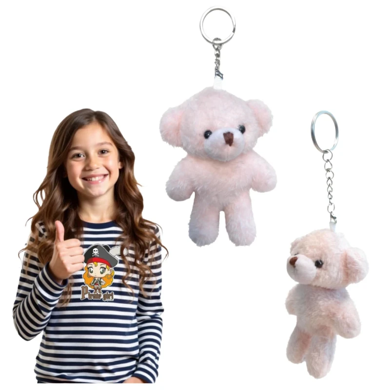 Brelok Pluszowy Różowy Misiu maskotka Captain Mike