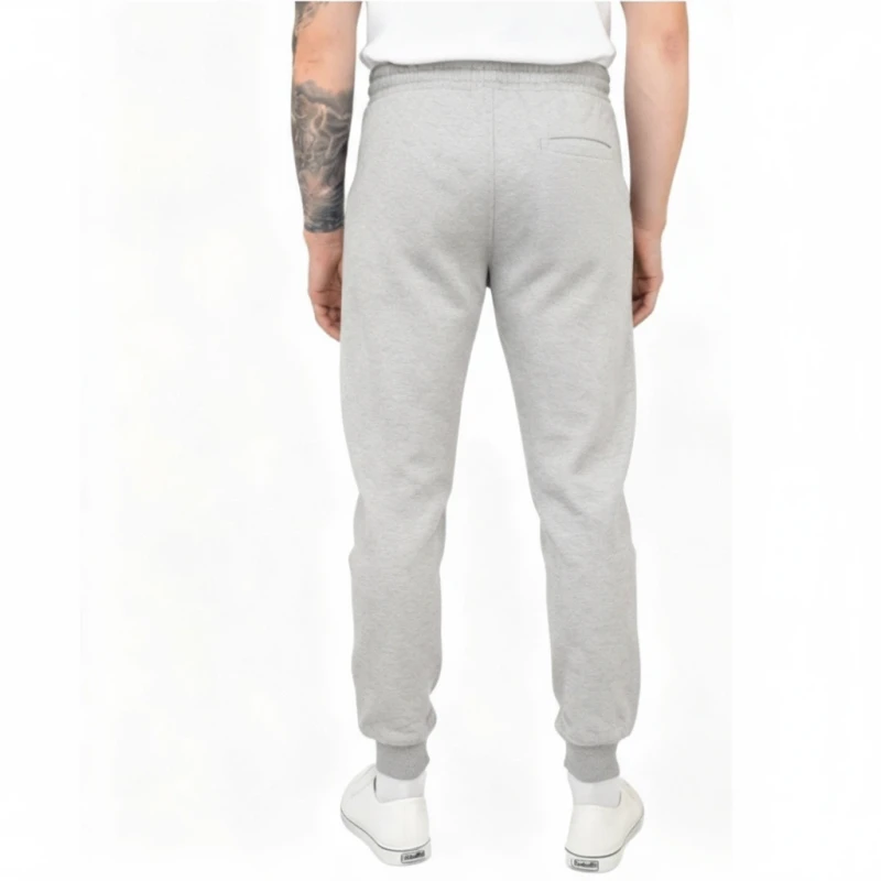 Spodnie dresowe męskie ocieplane szare ze ściągaczami Captain Mike