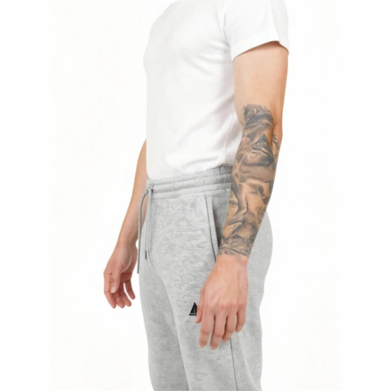 Spodnie dresowe męskie ocieplane szare ze ściągaczami Captain Mike