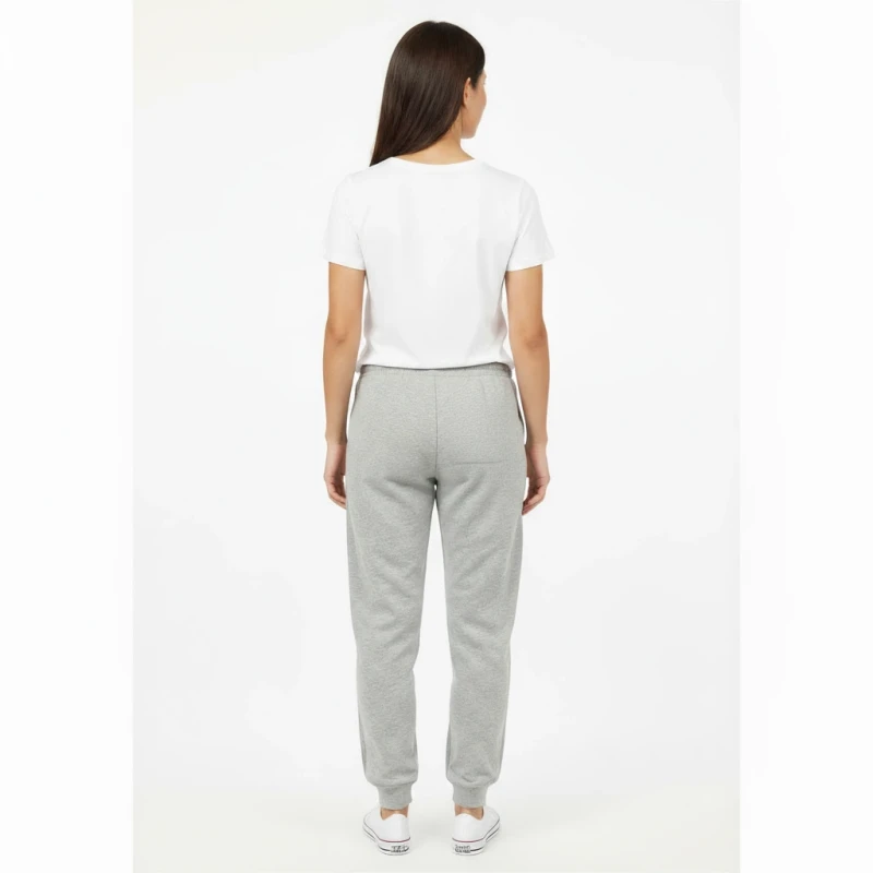 Spodnie dresowe damskie ocieplane ze ściągaczami szare Captain Mike