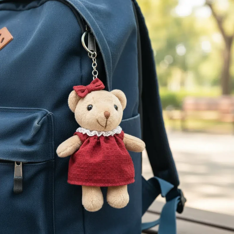 Brelok Pluszowy MIŚ MATYLDA w czerwonej sukience maskotka Captain Mike