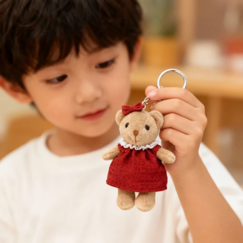 Brelok Pluszowy MIŚ MATYLDA w czerwonej sukience maskotka Captain Mike