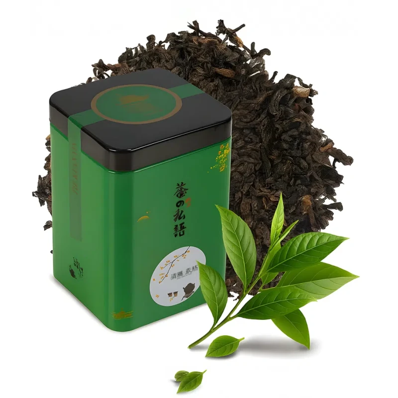 Zestaw Herbat w Ozdobnych Puszkach (Pu-erh, Czarna Lichee, Jaśminowa, Oolong Golden)