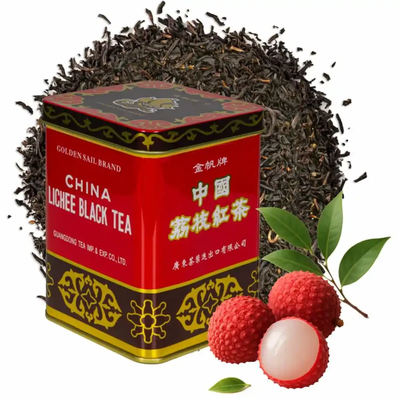 Zestaw Herbat w Ozdobnych Puszkach (Pu-erh, Czarna Lichee, Jaśminowa, Oolong Golden)