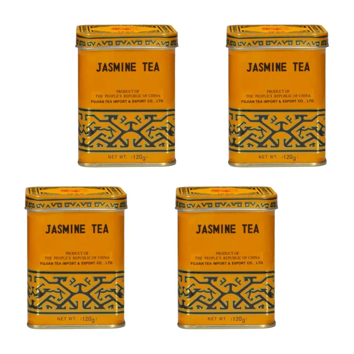 Zestaw Herbat Jaśminowa – Tradycyjna z prowincji Fujian (delikatna i kwiatowa) 4x120 g