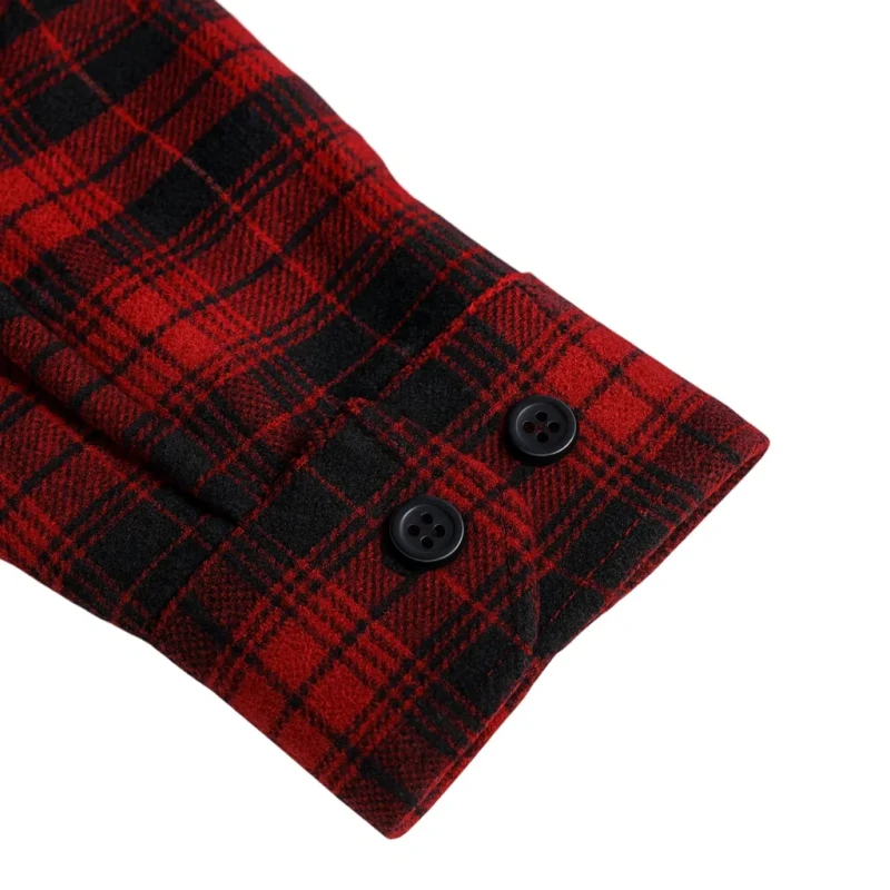 Koszula flanelowa w kratę męska czerwono-czarna Captain Mike