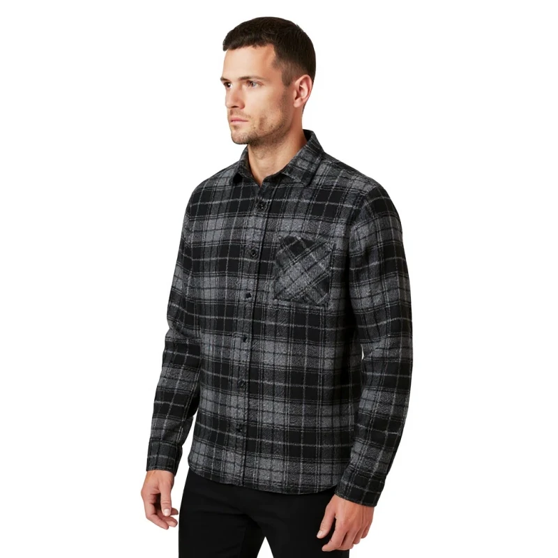 Koszula flanelowa w kratę męska szara Captain Mike