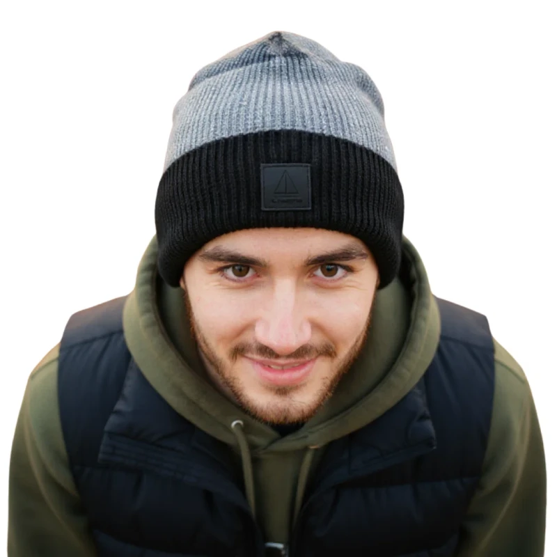 Ciepła czapka zimowa męska z wywinięciem beanie Captain Mike