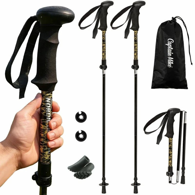 Kijki Trekkingowe Kije NORDIC WALKING Lekkie 3-Segmentowe Składane