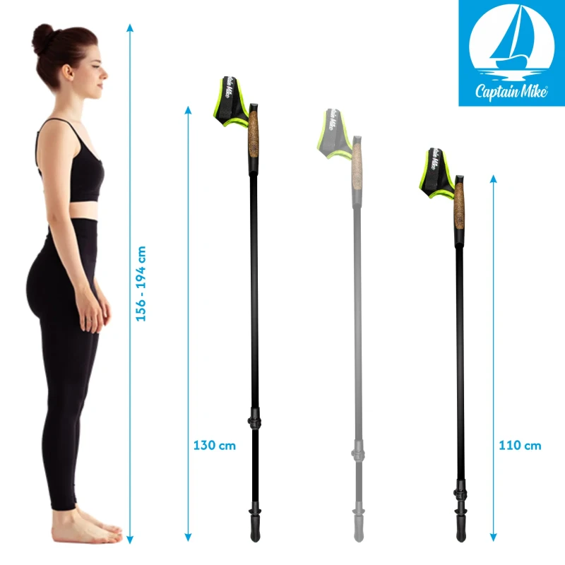 Kijki do chodzenia Nordic Walking REGULOWANE Captain Mike + rękawiczki