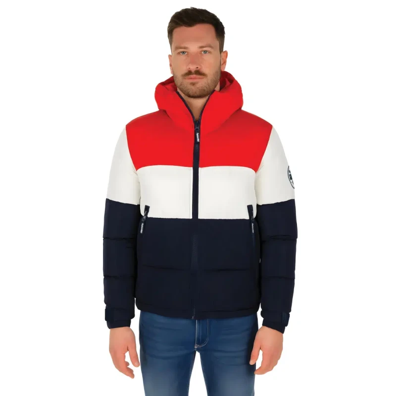 Kurtka zimowa męska puchowa pikowana z kapturem ASPEN Captain Mike