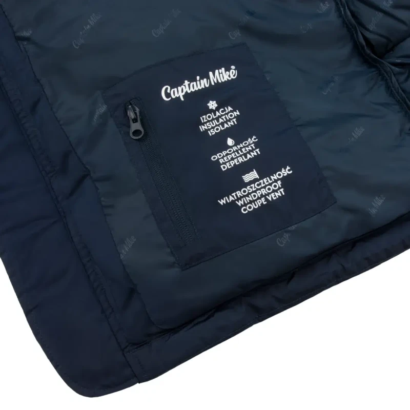 Kurtka zimowa męska puchowa pikowana z kapturem ASPEN Captain Mike