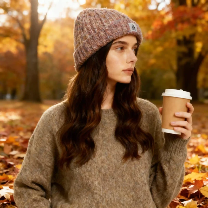 Ciepła czapka damska dzianinowa z wywijanym brzegiem Captain Mike