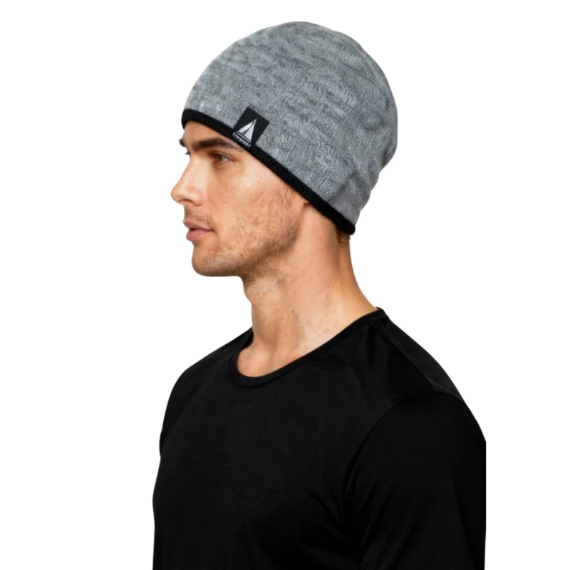 Ciepła czapka zimowa męska beanie szary Captain Mike