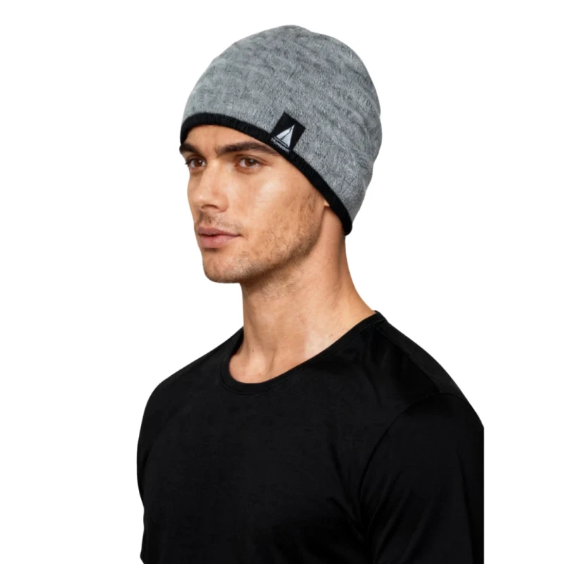 Ciepła czapka zimowa męska beanie szary Captain Mike