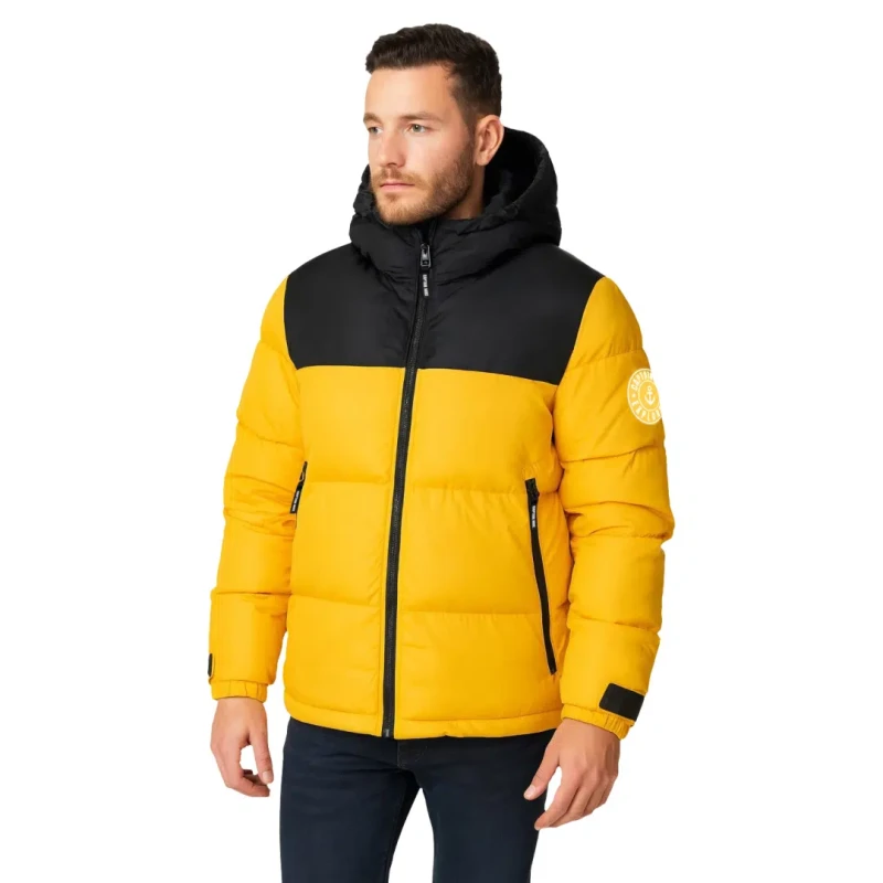 Kurtka zimowa męska puchowa pikowana z kapturem VERBIER Captain Mike