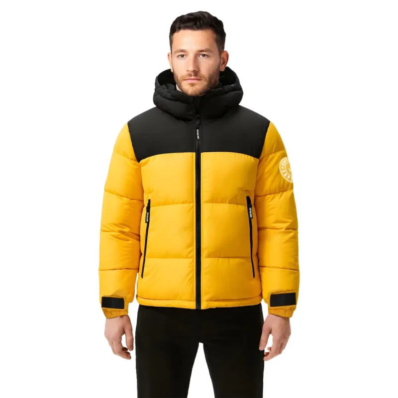 Kurtka zimowa męska puchowa pikowana z kapturem VERBIER Captain Mike