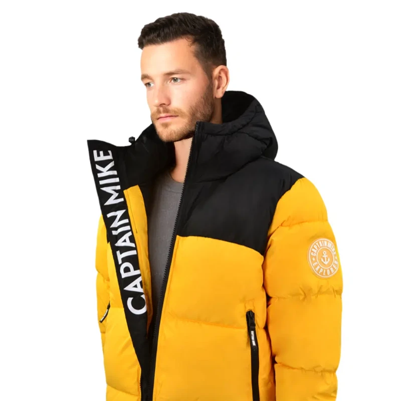 Kurtka zimowa męska puchowa pikowana z kapturem VERBIER Captain Mike