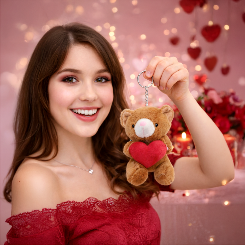 Brelok Pluszowy Miś z Sercem Kocham Cię MIŚ KOCHAŚ maskotka Captain Mike