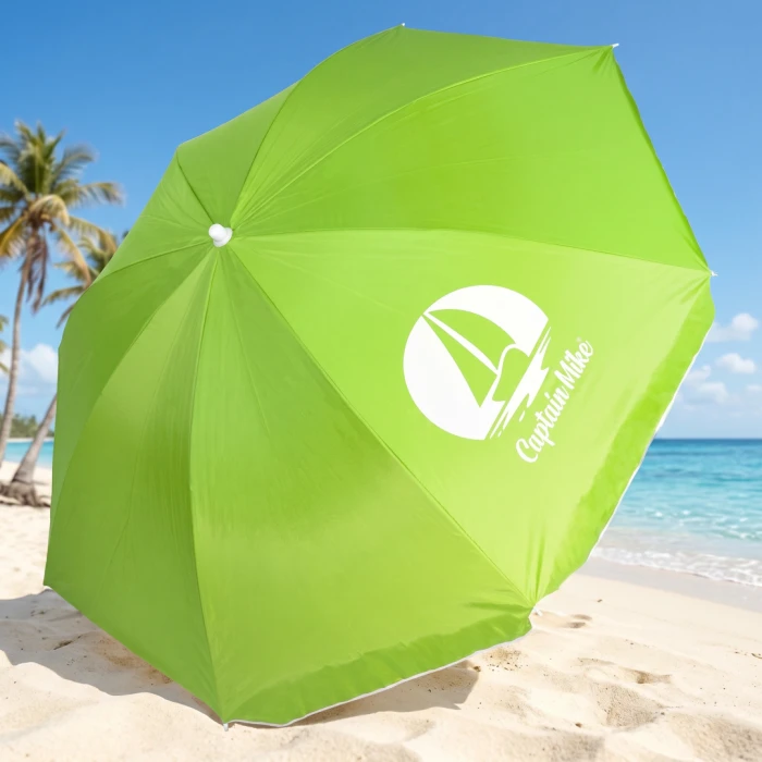 Parasol plażowy łamany z filtrem UPF50+ Captain Mike 160cm zielony