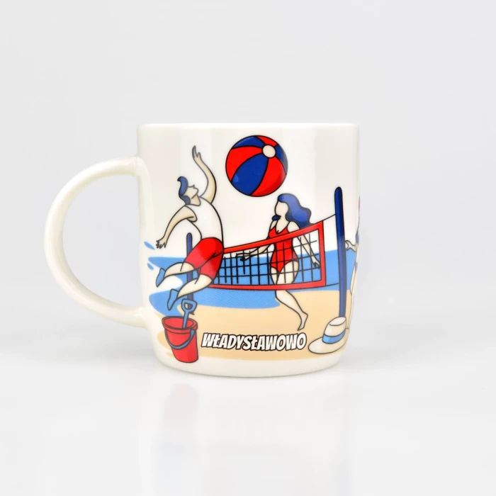 Kubek WŁADYSŁAWOWO ceramiczny nadmorski prezent pamiątka plaża 370 ml
