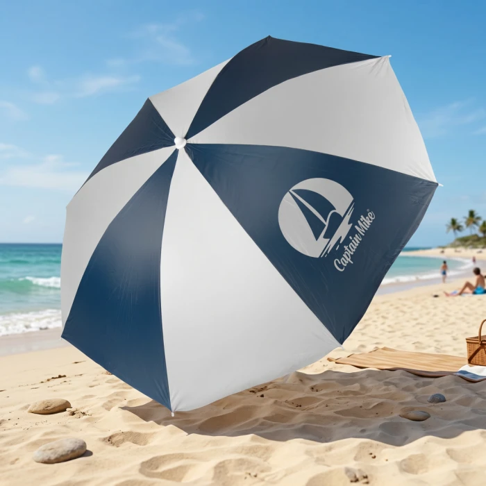 Parasol plażowy łamany z filtrem UPF50+ Captain Mike 160cm