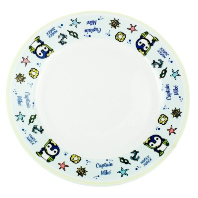 Talerz, talerzyk, dla dziecka, morze, z nad morza, kartonik, opakowanie, ceramika