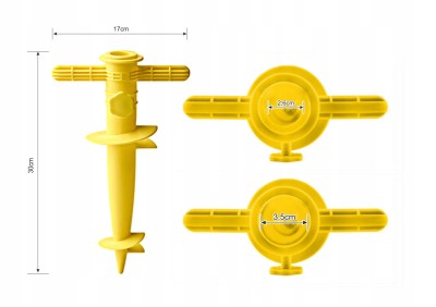 uchwyt, śruba, do parasola, wkręcany, na plaże, plażowy, nad morze, do parasola,